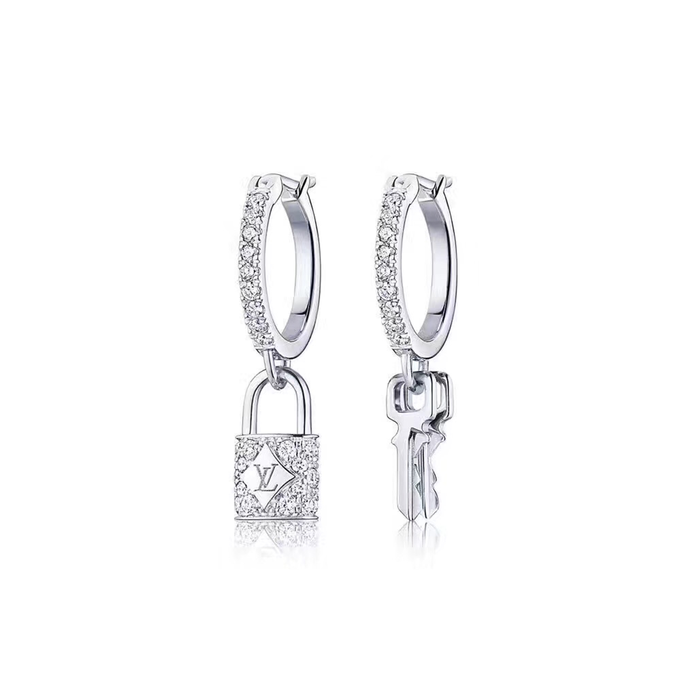 LOUIS VUITTON DIAMOND BLOSSOM EARRINGS M00787